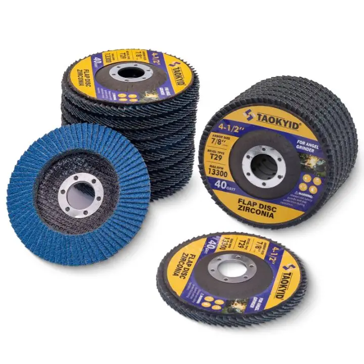 Abrasive Tools Flap Discs 4.5 Inch Zirconia Curved Flexible Flap Discs 115mm Stainless Steel Grinder Wheel Disc For Wood Metal