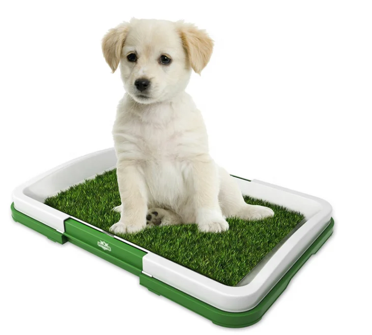 Portable Indoor Plastic Dog Toilet Training Potty Pet Puppy Pad Tray Toilet with Grass