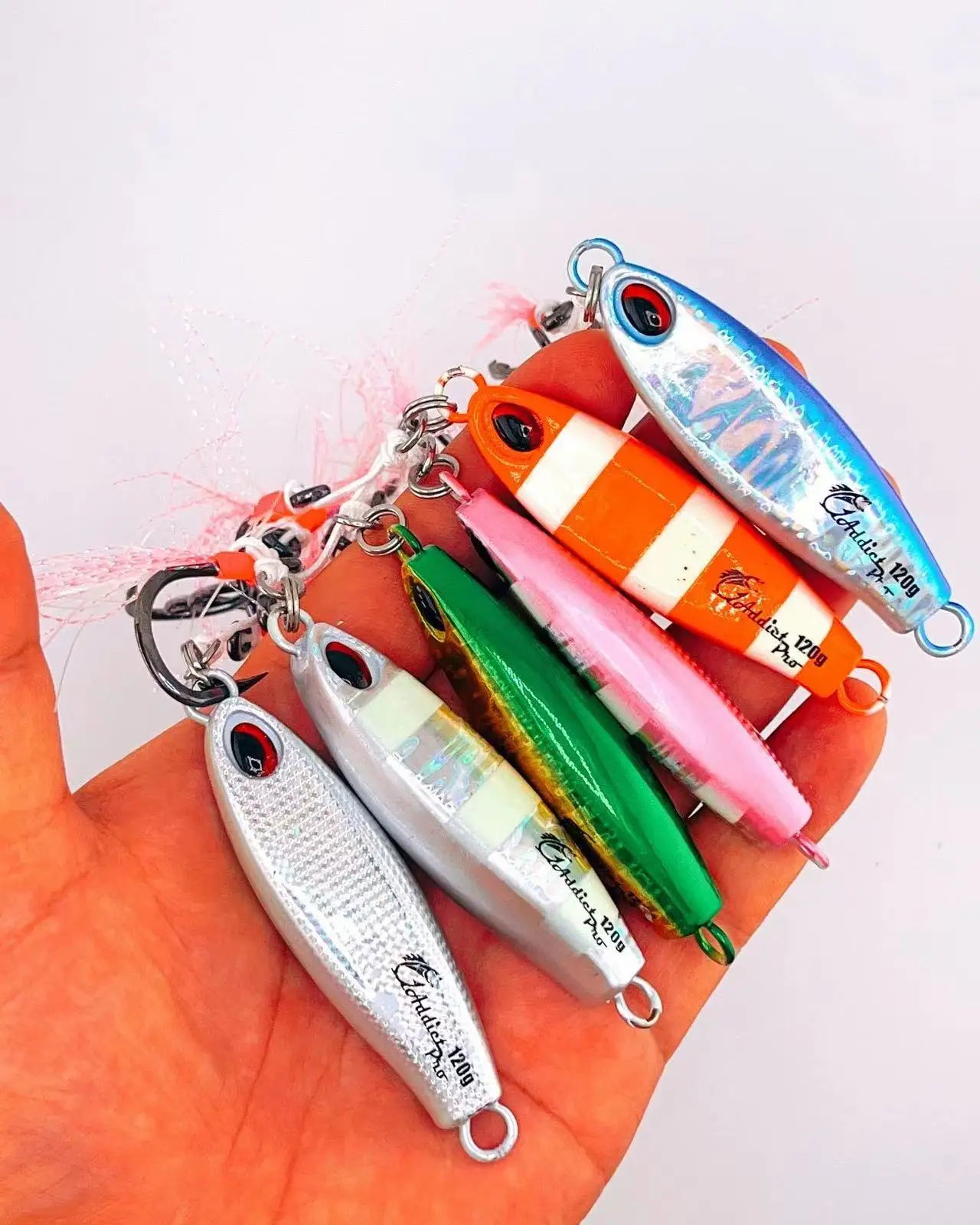 Addictpro D025 40g 60g 80g 100g 120g metal jigs luminous fishing jigbait glow slow jigging seafishing lures