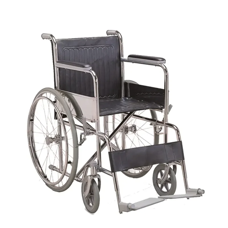 Steel Basic Standard Manual Lightweight Wheelchair for Elderly People