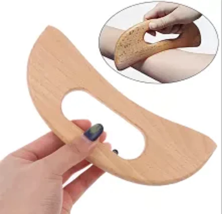 Pain Relief Wooden Massage Roller Stick Rope Wood Handhold Cellulite Foot Therapy Tools Kit Body Massager