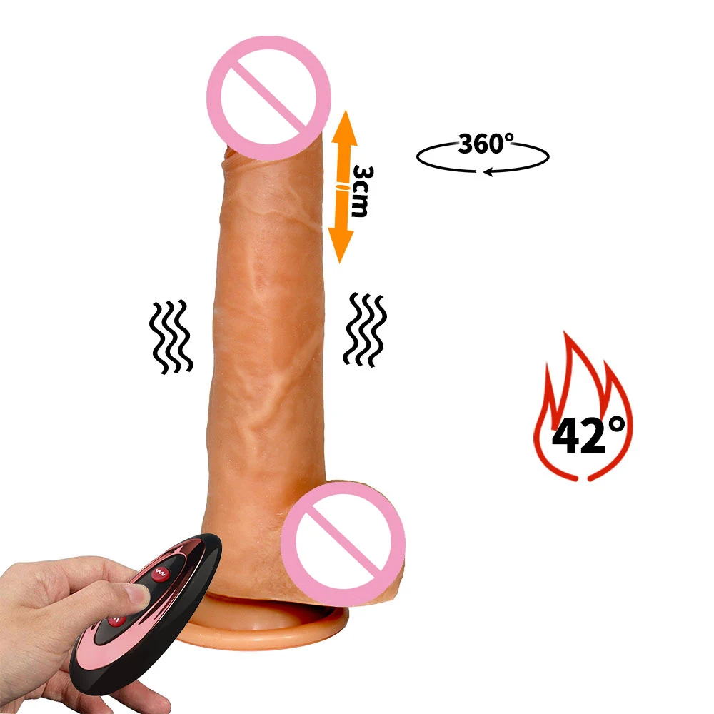 2024 new  Realistic Texture Dildo Sex Toy Vibrator For Women Thrusting Vibrating Heating Penis Artificial Vibrate Telescopic