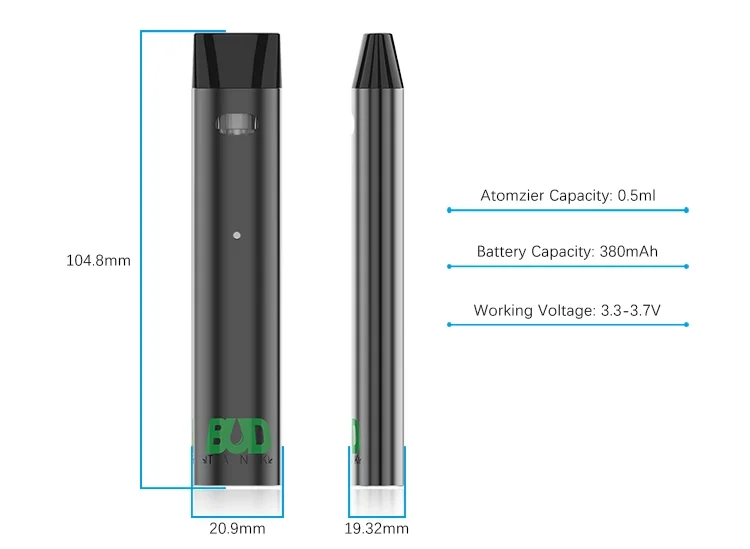 
vaporizer pod ecig budtank B11 kit 0.5ml ceramic tank Magnetic Structure electronic cigarette vape pens disposable pods 