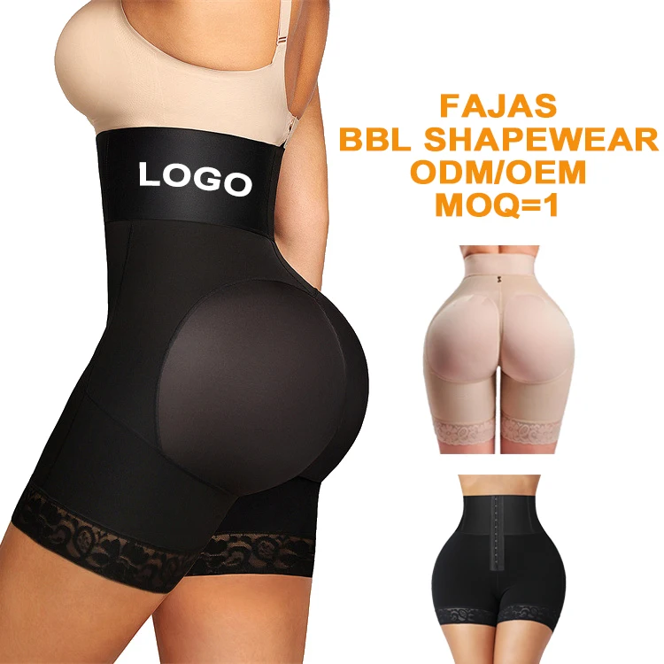 Custom LOGO XS-6XL Fajas Colombia BBL Sets Slimming Shapewear Seamless Butt Lifter High Waist Faja Shorts