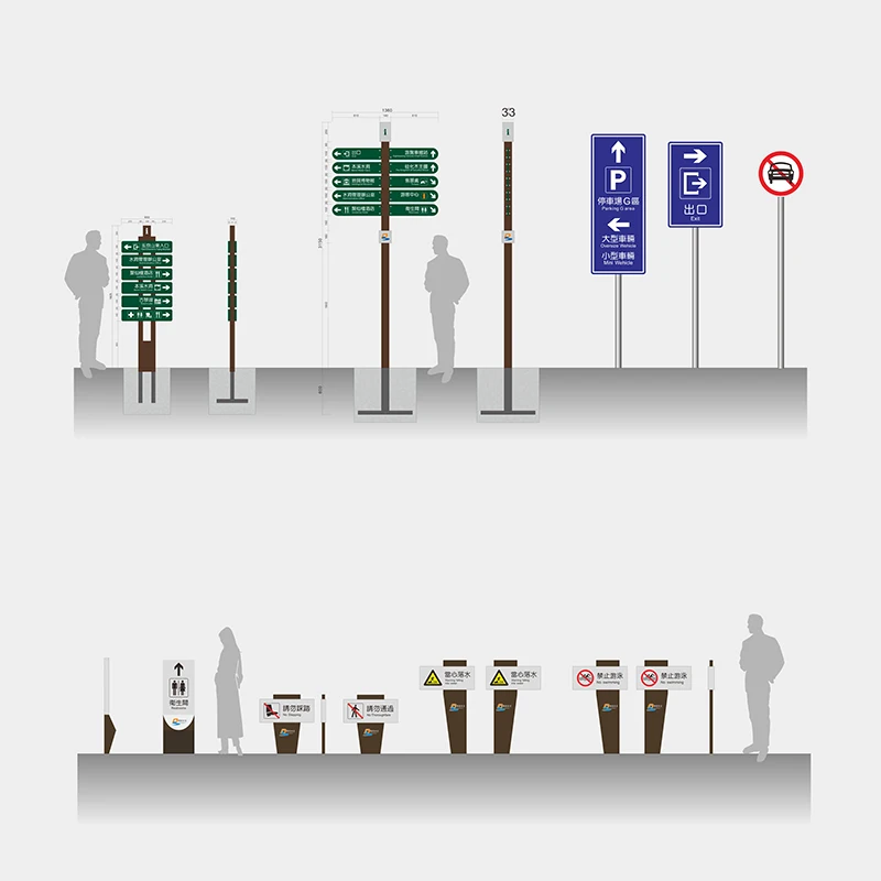 EZD Business wayfinding system Exterior Directional Signs wayfinding sign for Park decoration