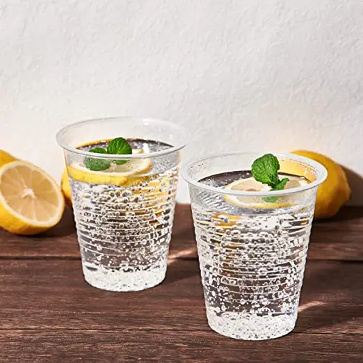 Transparent Hot and Cold Disposable 12oz Clear Party pp Plastic Drinking Cups  for Coffee Water Juice Soda Milk