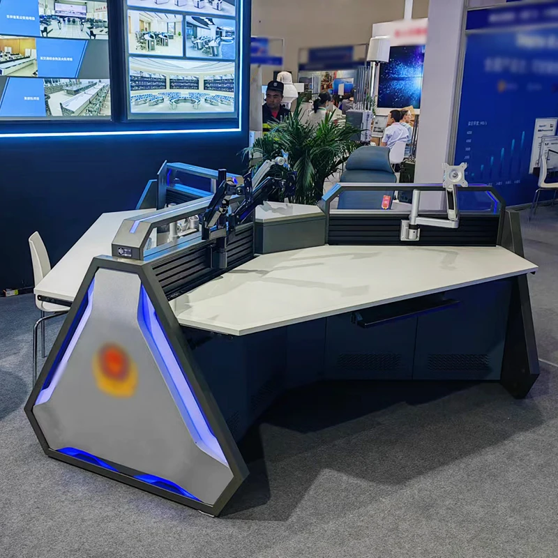 Hot sale Control Center Led Computer Console Desk Commercial Desk Monitor Console Display Bracket Workstation