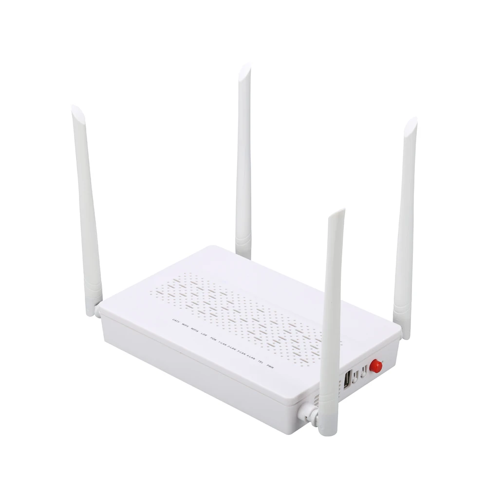 New GPON ONU 4GE+1VOIP+WIFI(2.4g+5g)+USB GPON ONT dual band with WPS