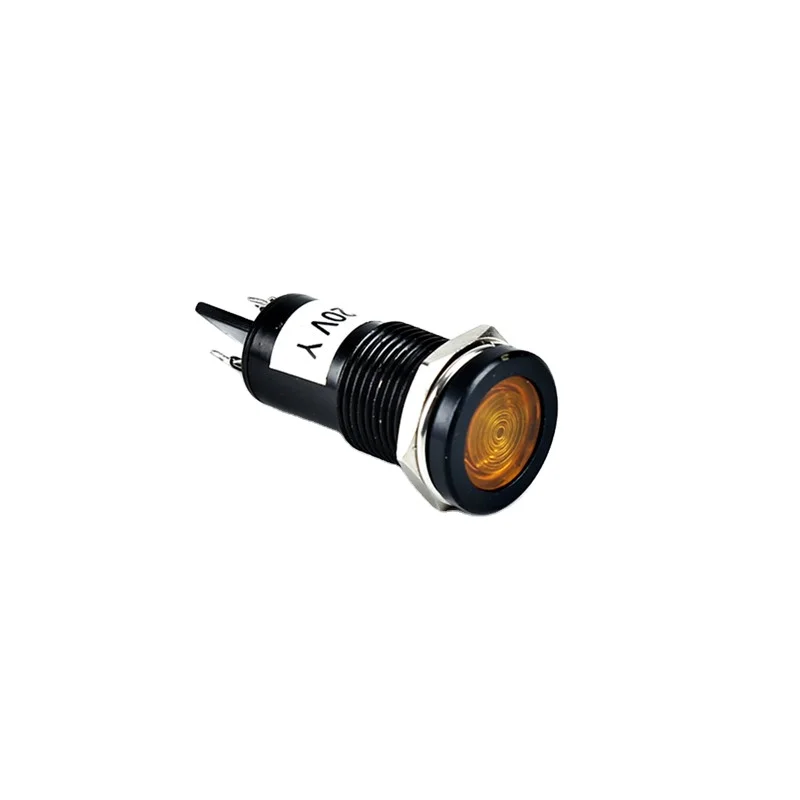 AD22C-10D 110v 12v 10mm Metal Indicator Light Waterproof LED power Warning Round Signal Lamp