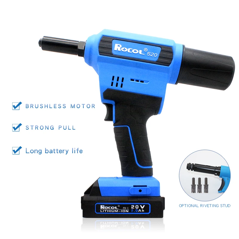 Electric RL-520 Rivet 18V battery rivet gun 20V li-ion battery cordless brushless riveter