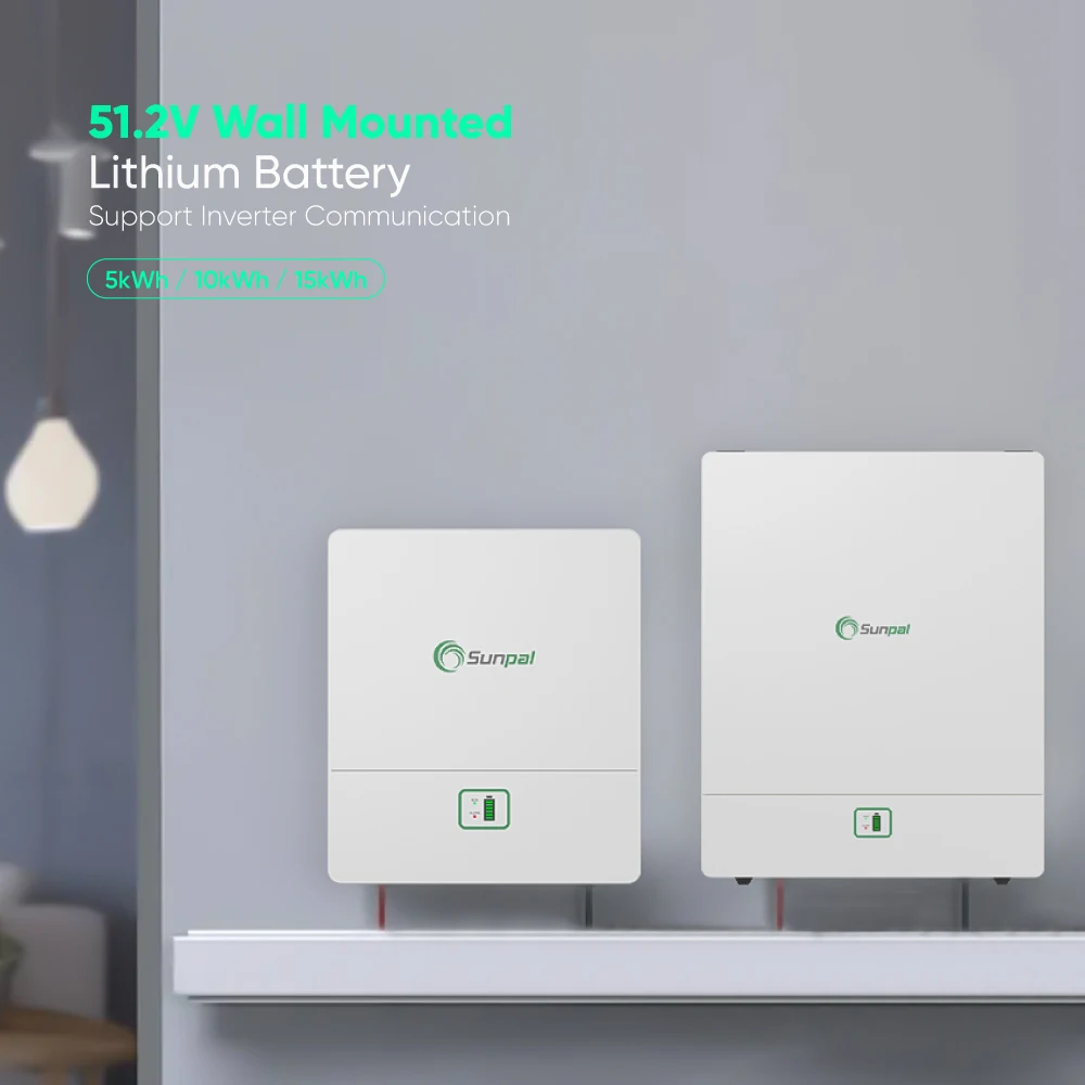 Sunpal литий-фосфатная солнечная батарея 200Ah 5kWh 10kWh 15kWh для хранения энергии настенная
