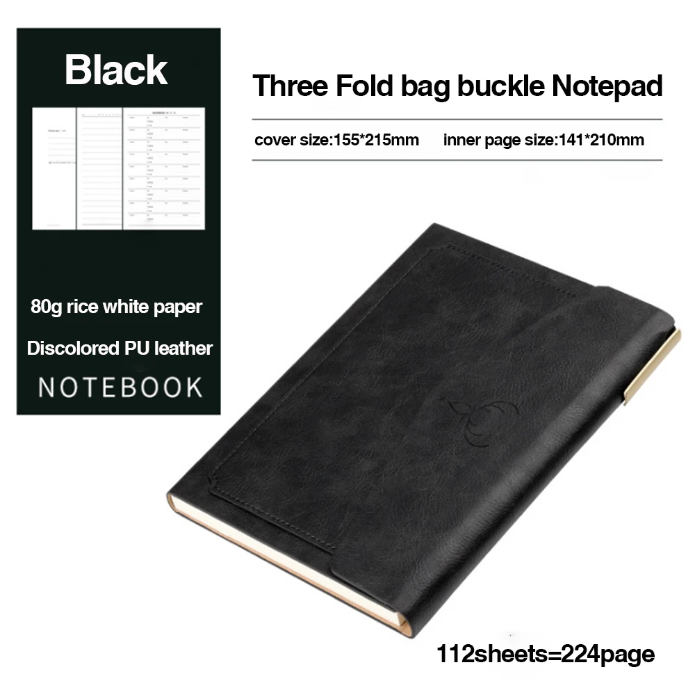 2022 New Wholesale Customized Multifunctional Three Discount Soft Leather Cover Insert Bag Environmental Protection Notebook