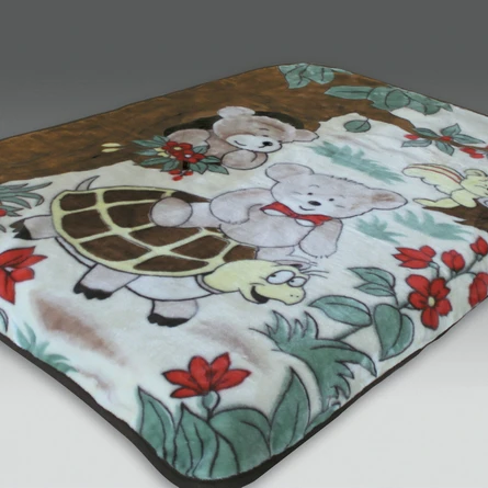 Оптовая продажа 2-слойные корейские одеяла норки рэшели двойной игрок raschel детское одеяло для ребенка