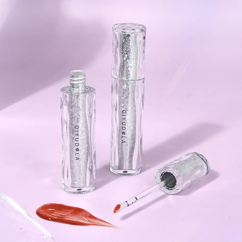 Harmless silver liquid lipstick non-stick cup non-fading pearlescent fine glaze gel mineral chemical moisturizing lip gloss
