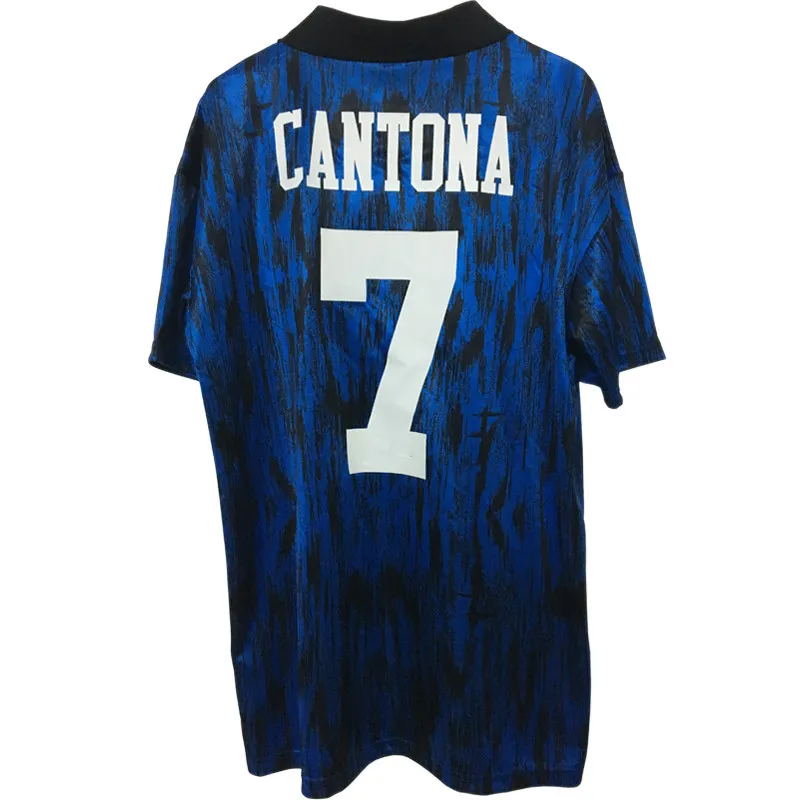 Free shipping sample order 1992 93 94 Retro soccer jersey Customized CANTONA football shirt