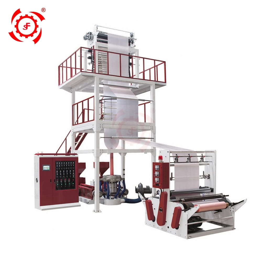 LIFENG 2SJ-M ABA Biodegradable High Speed Three Layer Co-Extrusion HDPE LDPE Plastic PE Film Blowing Machine Price