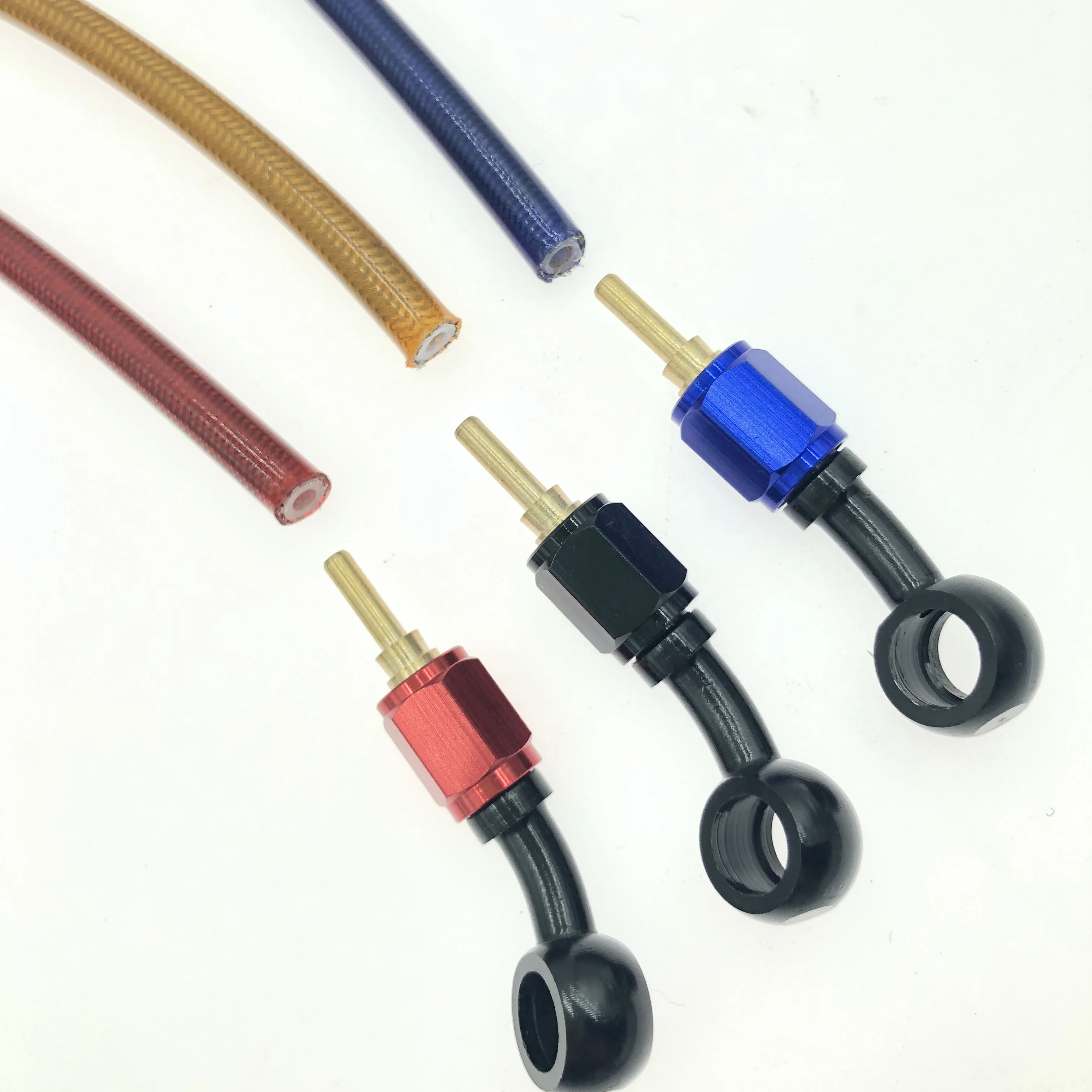 Brake Hose High Quality Stocked Industrial High Pressure Steel Wire Braided Spiraled Excavator Rubber PTFE Hydraulic Brake Line