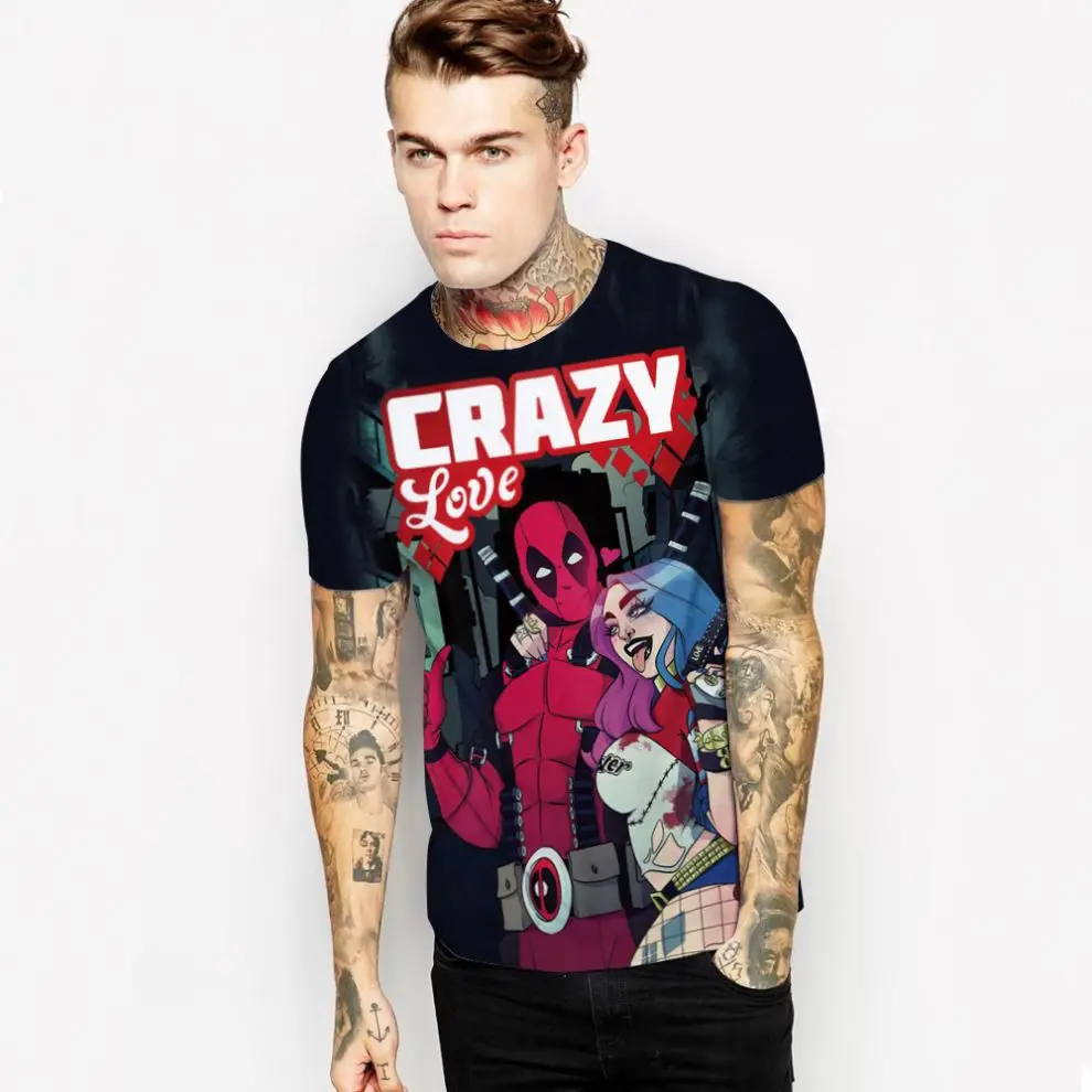 hip hop printed t-shirt marvel cartoon next level apparel hero fashion design tee