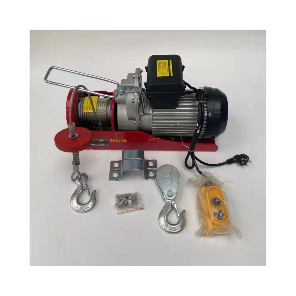 China manufacture 500kg 1000kg wire rope electric winch hoist