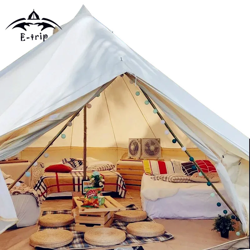 camping 12 persons canvas desert bell tent 4m