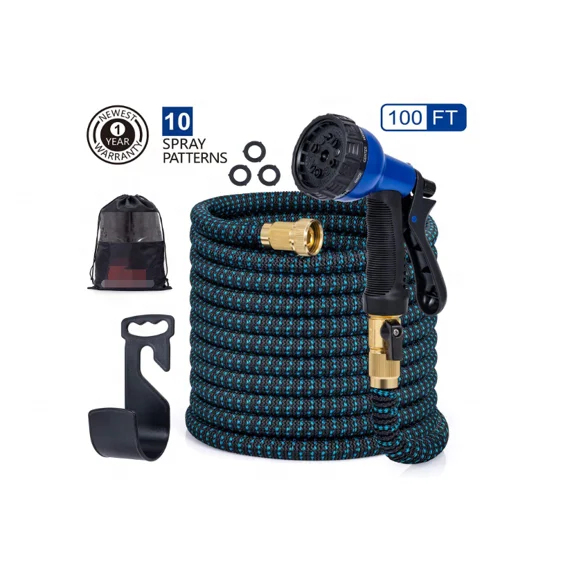 
2019 New Expandable Garden Hose 50FT 75FT 100 FT Water Hose with Double Latex Core for Car Washing machine flexible garden hose 