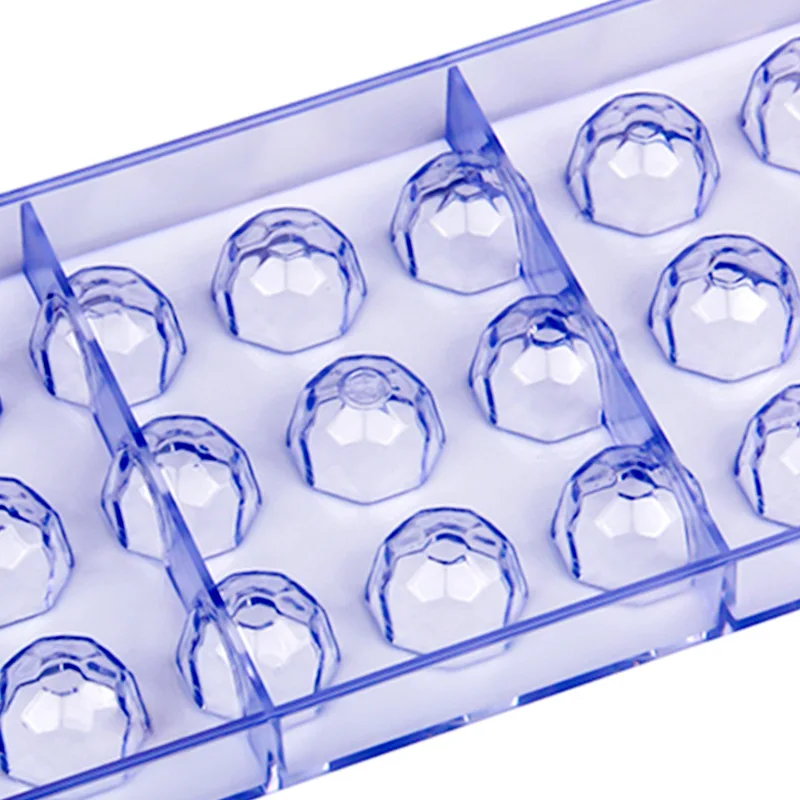 Diamond Shaped Tray 21 Grids Polycarbonate Chocolate Mold Candy Making Molds for Mousse, Jelly, Pralines, Truffles