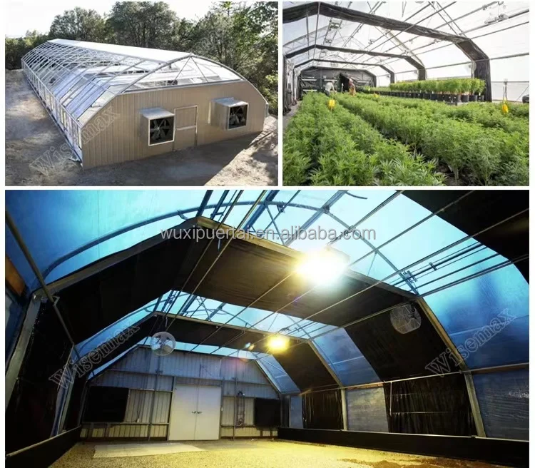 Large Complete Greenhouse Assembly Kit with Medical Plant Growth Lamp Light Deprivation Equipment Agriculture Hemp Vegetables