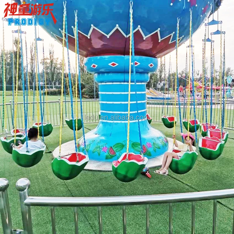 Factory cheap price amusement equipment rotating watermelon flying chair for children