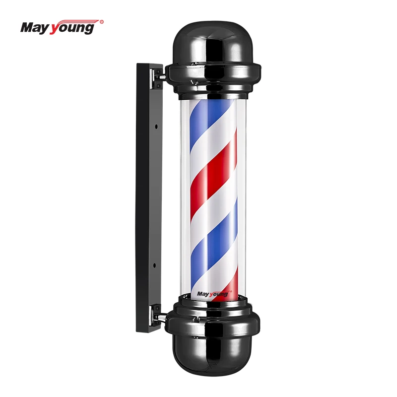 M315 Black barber pole Hair Salon Sign Barber Shop lights