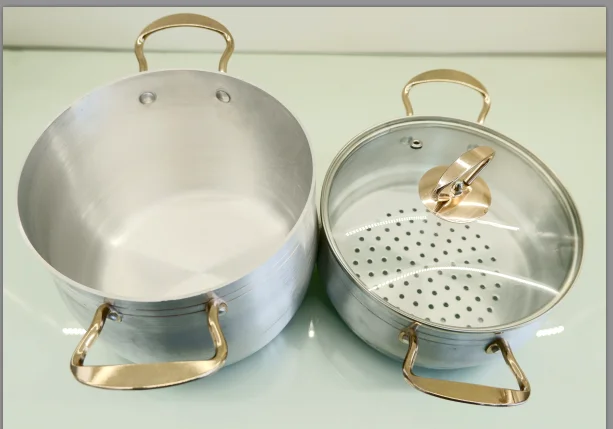 Sanding Belly Shape  Pot Set Soup Pot Induction aluminum pot set