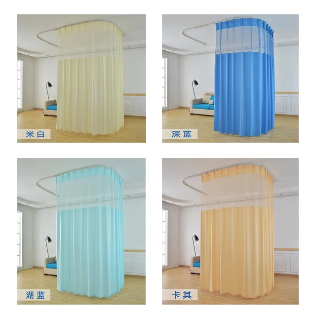 New manufacturer virus prevention privacy protection flame retardant jacquard printed curtains for  hospital curtains
