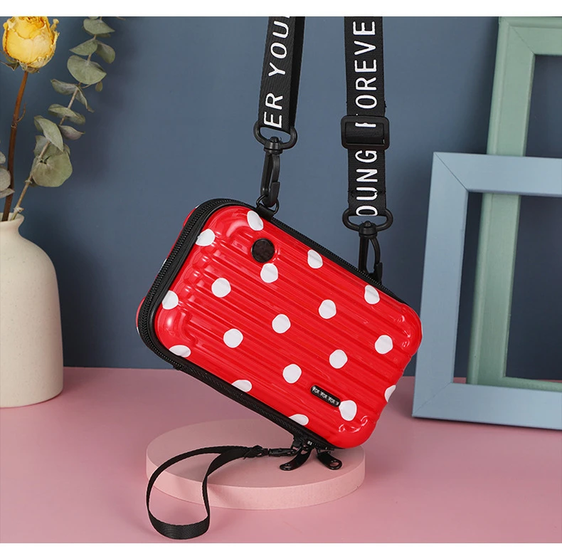 Custom print logo ABS plastic hard shell mekup box pouch toilet bag