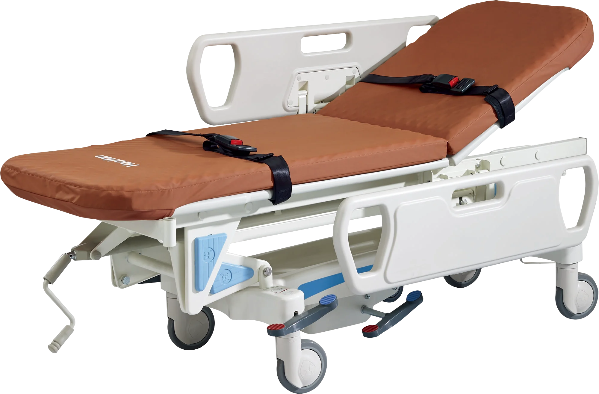 HH/QJC-195 High Quality PP Manual Medical Hospital Patient Ambulance Transport Stretcher Trolley ambulance bed