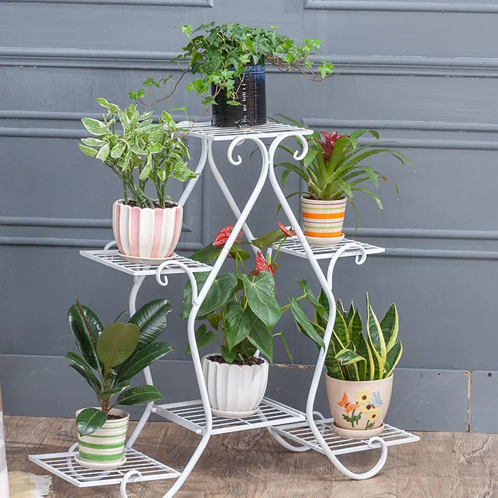 Modern Iron Plant Stand Green Plant Veranda Flower Stand
