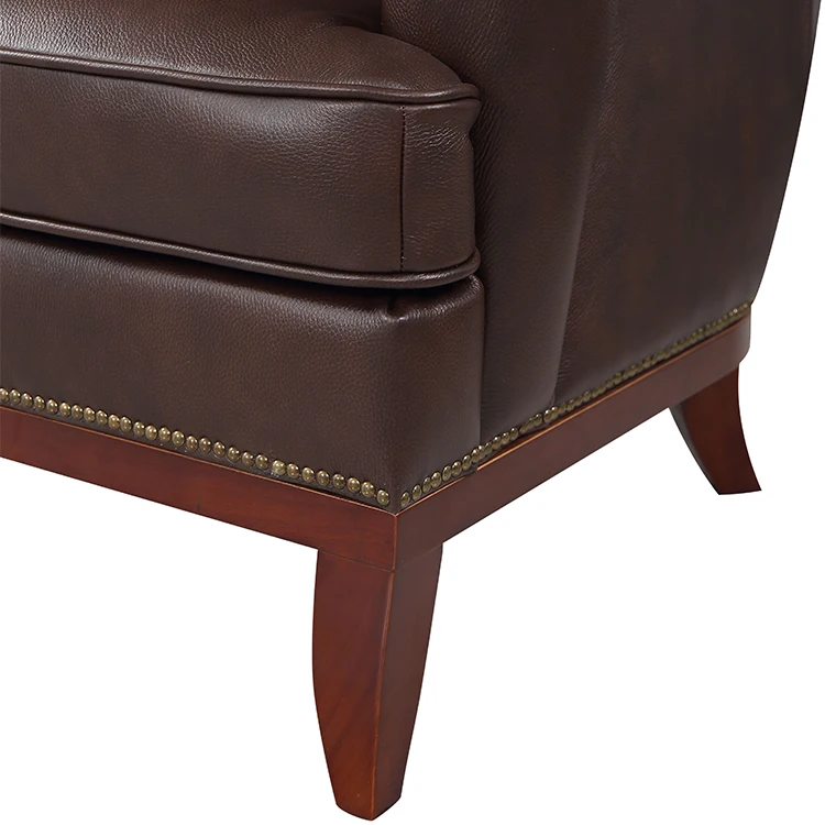 King Queen PU Leather Chesterfield Tufted Sofa Accent Living Room Furniture with Cowhide Design Home Decor