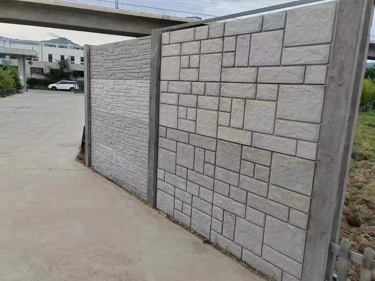 Concrete  fence wall Panel post  Iron  Mold