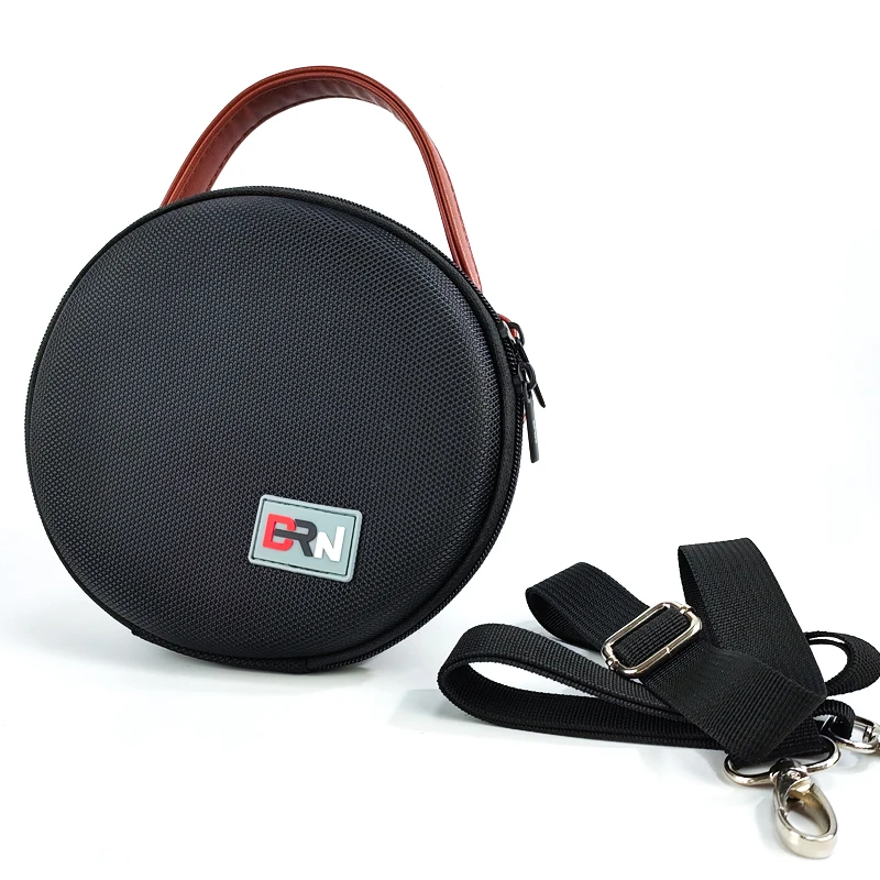 Shockproof round design luxury customized EVA cosmetics case Travel Cross-body makeup bag