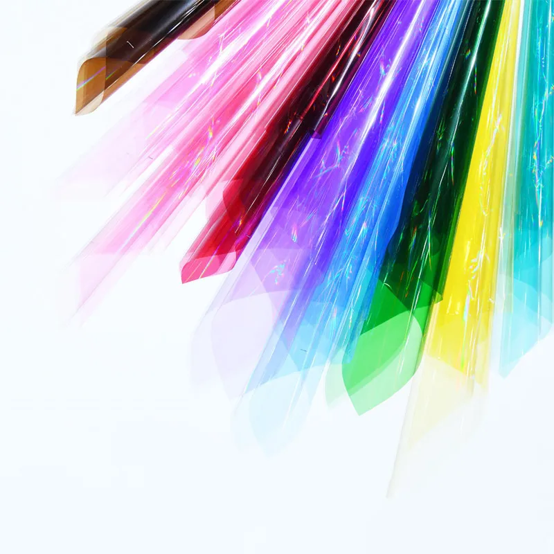 LONGSUN laser OPP magic color film flower wrapping paper color transparent cellophane flower shop flower wrapping paper