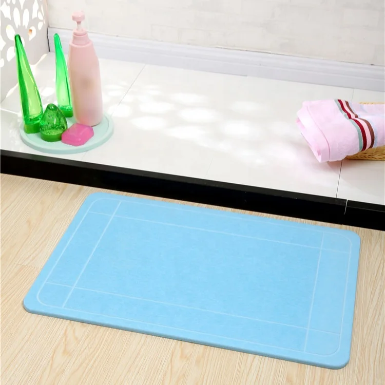 new trend fast drying eco-friendly anti-slip anti-bacterial mildew-proof water absorbent easy to clean diatomite bath mat