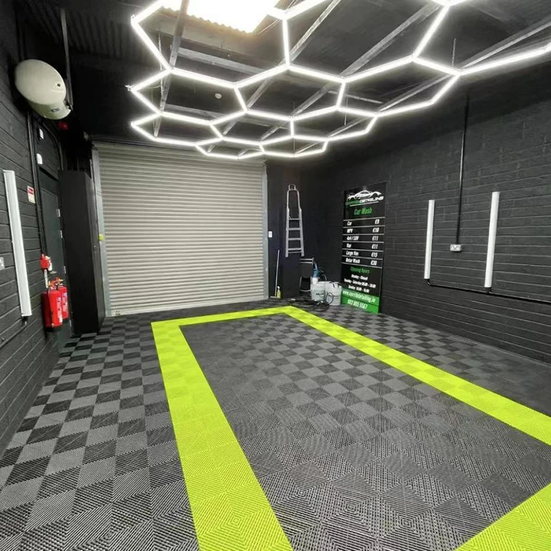 Garage Light Led Showroom Ceiling Lighting Hanging Hexagon Light Detailing Led Home Modular Ceiling Garage Hexagonal