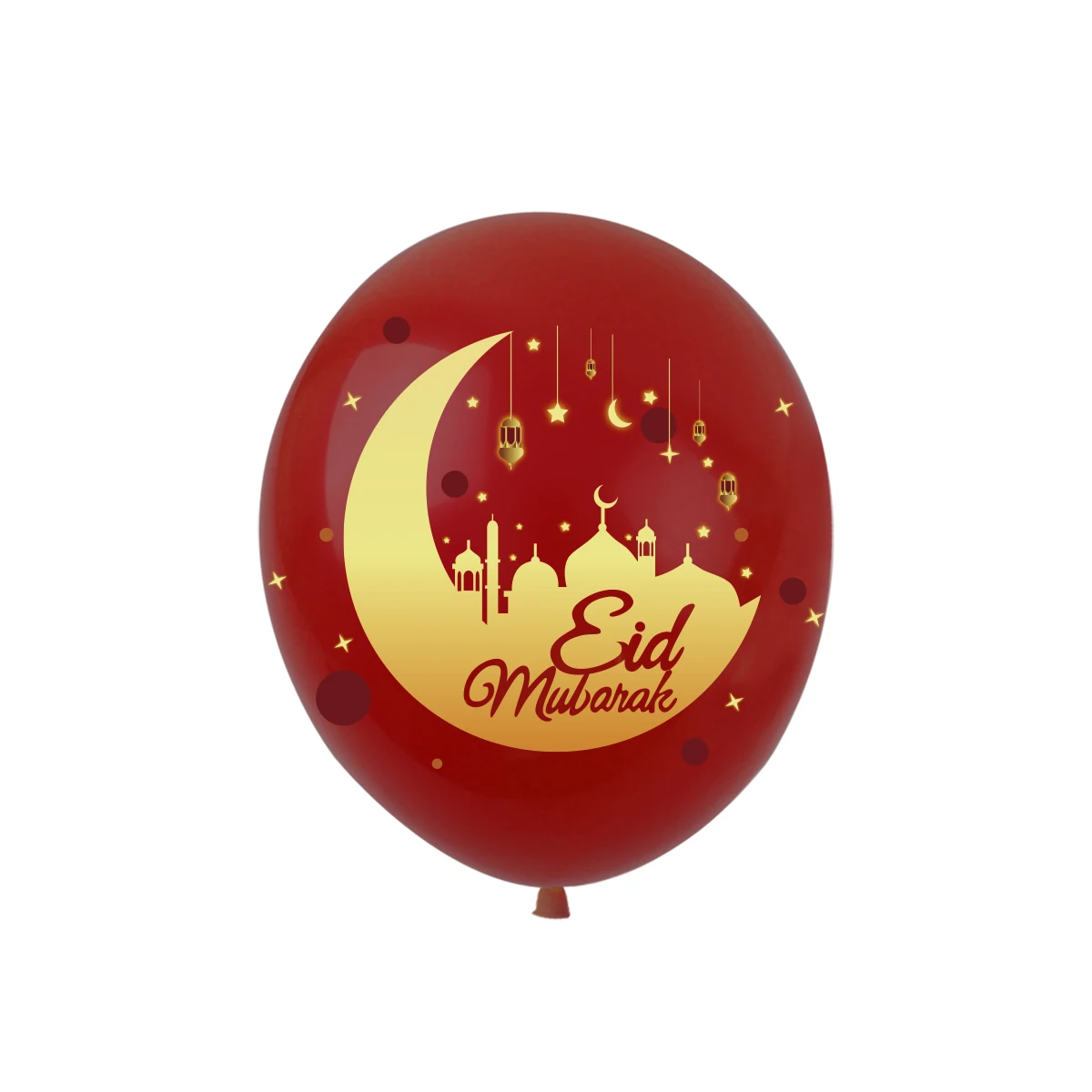 Muslim Ramadan Party latex balloon Moon Star printed 12 inch Balloons  Eid Mubarak Golden red Balloons Party Decoration Supplies
