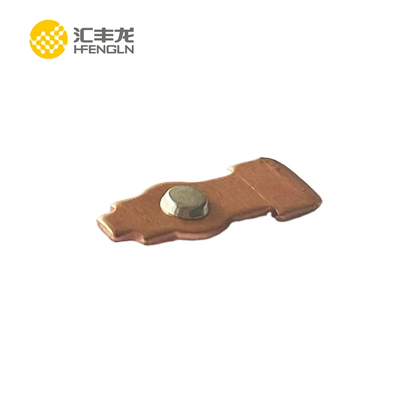 Metal Brass Stamping Parts Electric Bimetal Contact Riveted Assembly For Switch Relays