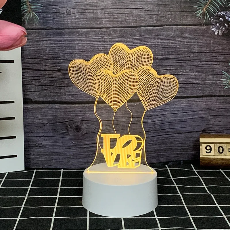 MU New products 2023 Innovative Erasable white base luminous message board 3d night light for birthday present daily gifts