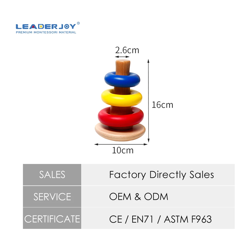 New Wooden House Beautiful Baby Toys Montessori Infant Toddler Toys Stacker