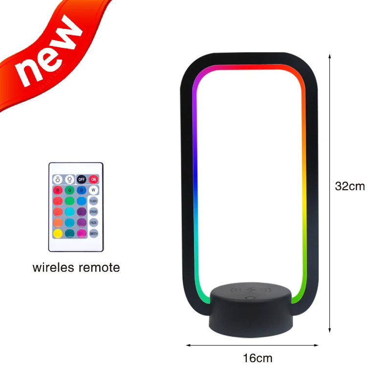 NEW 2022!phone wireless charger design table lamp with remote control Wireless charger phone