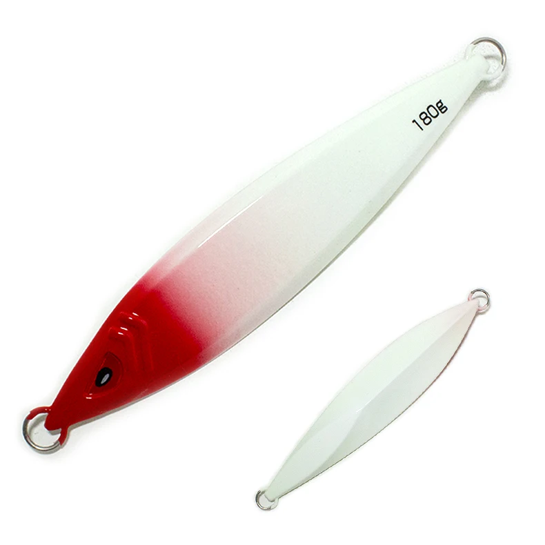 80g 100g 120g 150g 180g Metal Fishing Lure Baits Luminous Glow Sea Bass Saltwater Jigging Lure Tackle