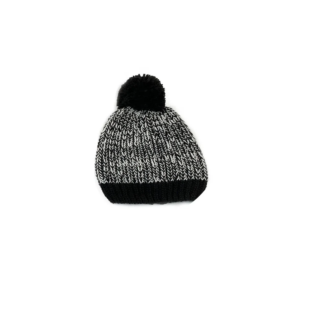 
Manufacturer Winter Warm Knitted Fashion Beanie Hat 100% Acrylic Black and white mixed 