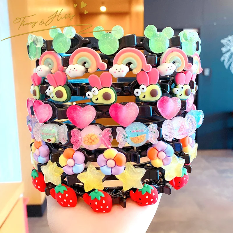 Tracy & Herry Wholesale Fashion New Girls Cute Cartoon Bangs Kids Lovely Hairstyle Hairpin Hair Accessories Headband For Baby