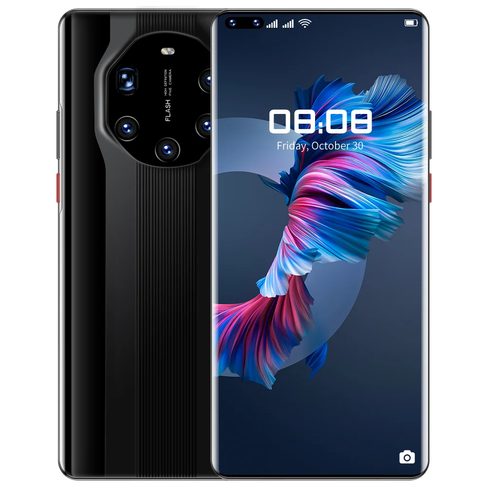 
Hot Selling Mate40 RS Smart Phone Face Recognition Unlock 5g phone Dual SIM Custom Logo Android Mobile Phone 