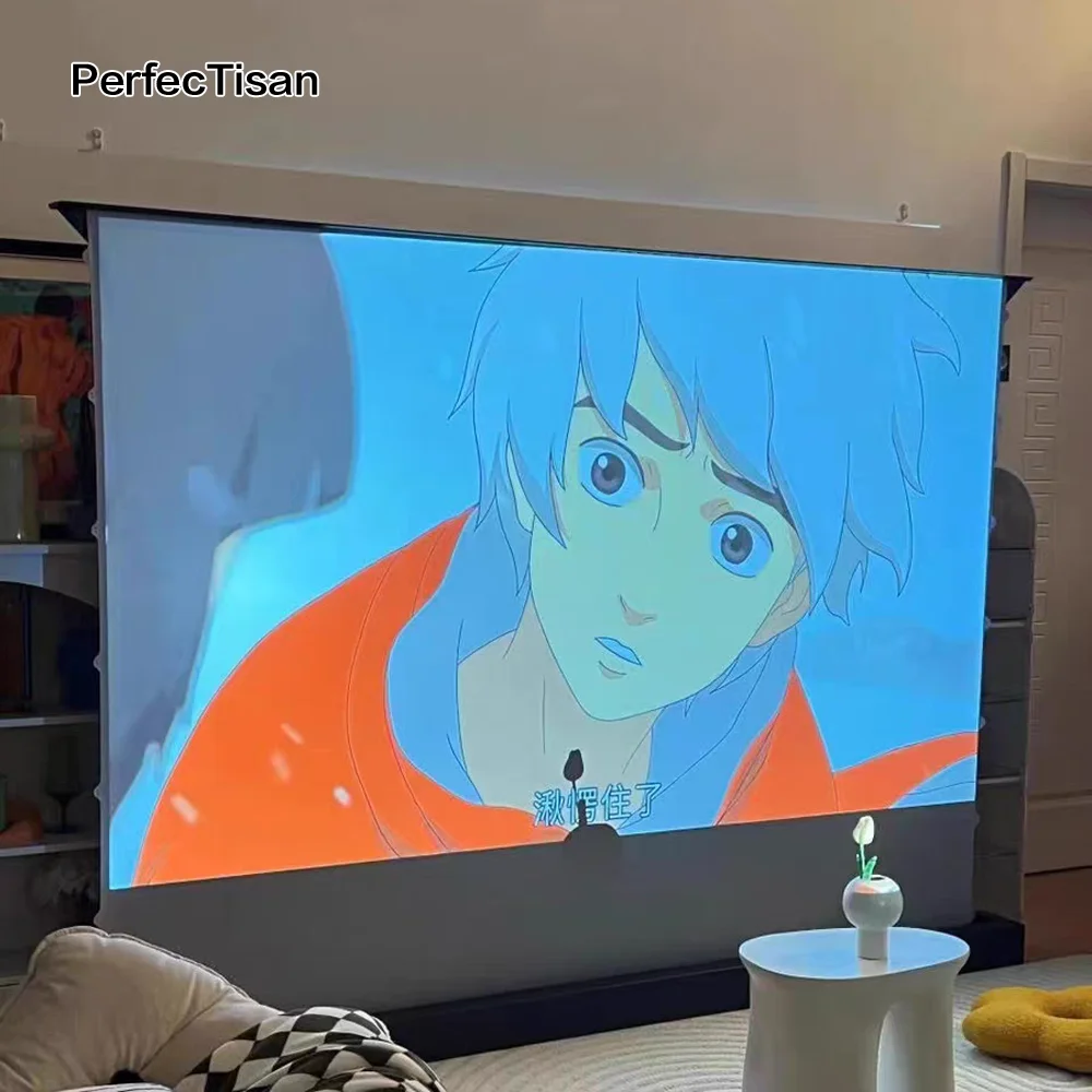 PerfecTisan 120 inch floor rising screen ALR electric projection screens 150 view angle tubular motors motorized screen